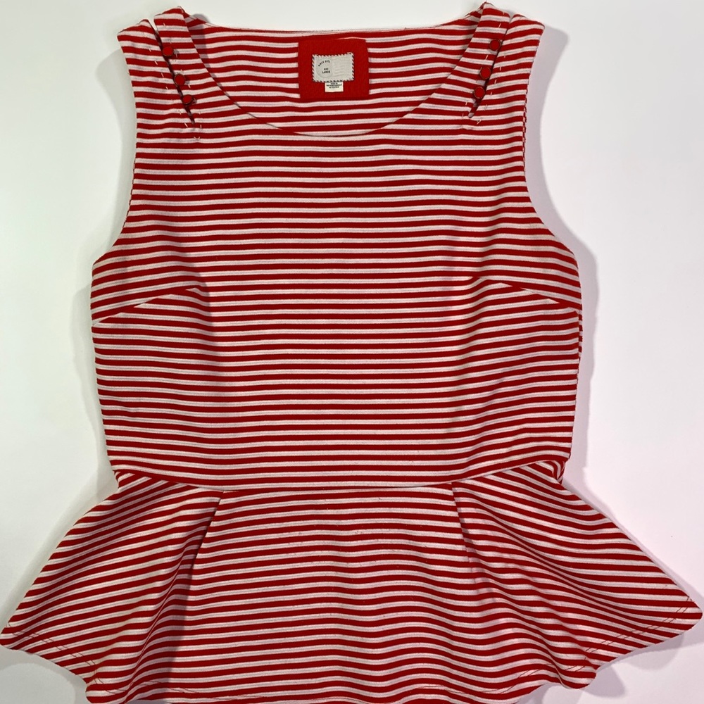 Postmark Striped Peplum Tank